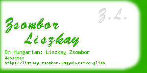 zsombor liszkay business card